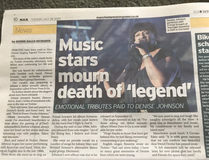 Manchester Evening News Uses Wrong Photo In Tribute To Denise Johnson