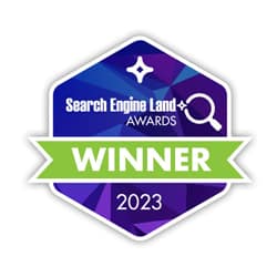 Search Engine Land Awards Winner 2023 Badge 250x250px