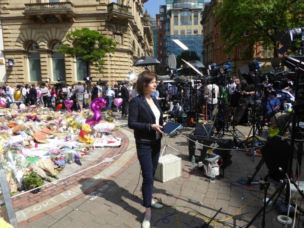 BBC Panorama Tracks The Manchester Arena Bombing Conspiracy Theorists   Stannssquaretributesandmemorialsmanchestermay201703 1024x768 