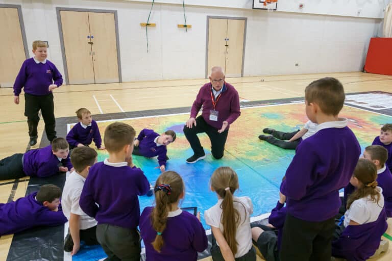 Jim Christensen, Sunderland schoolkids and a giant map