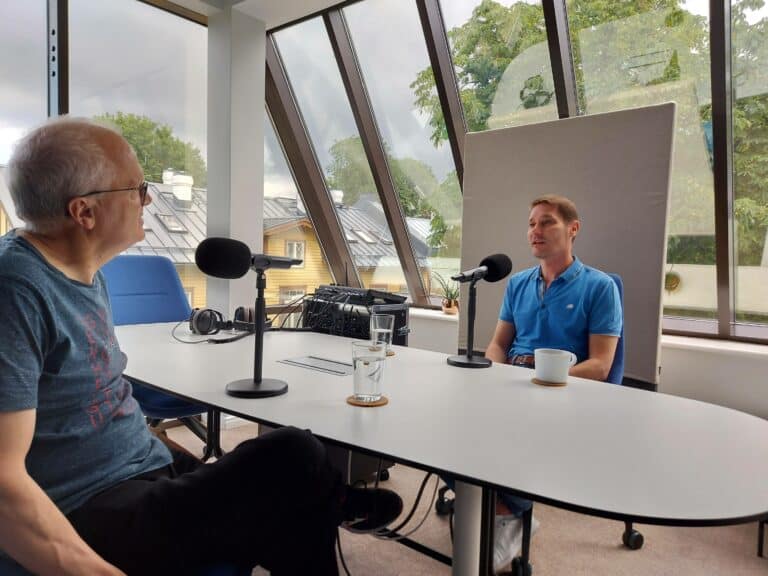 Stephen Davis with Estonia's former state prosecutor Margus Kurm