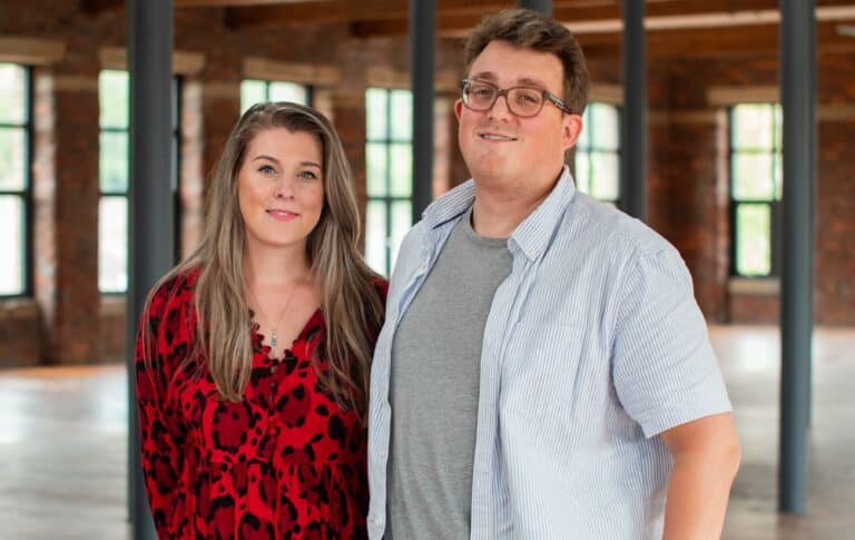 Frame founders Hannah Bratley and Liam Fulton