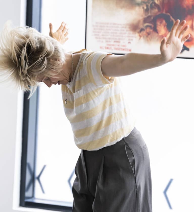 Maxine Peake rehearsing They