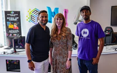 Mo Isap, Angela Rayner and Abdi Ahmed (l-r)