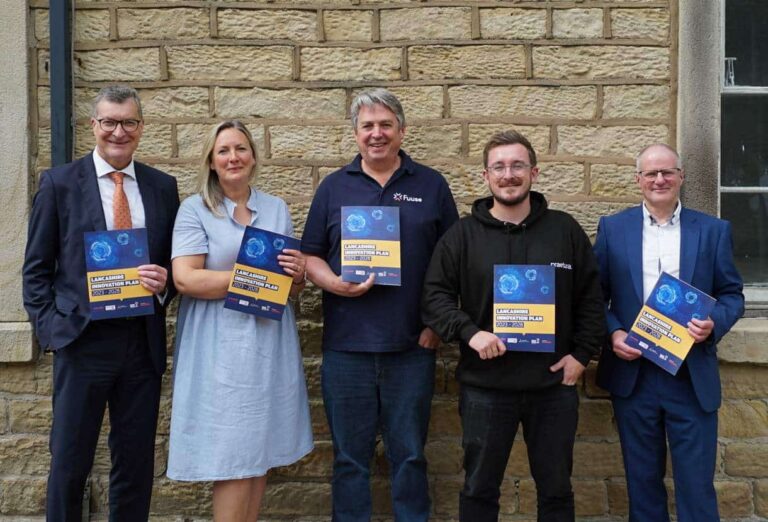 L-R Innovation Board directors Graham Baldwin, Michael Gibson and Jane Dalton with Ben Davies from Praetura Ventures and Phil Jones, Innovate UK