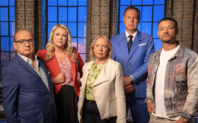 The Dragons Touker Suleyman, Sara Davies, Deborah Meaden, Peter Jones and Steven Bartlett (BBC Studios/ Simon Pantling)