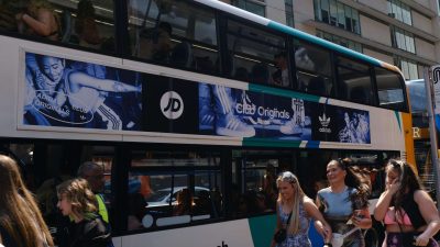 Bus advertising over Parklife weekend